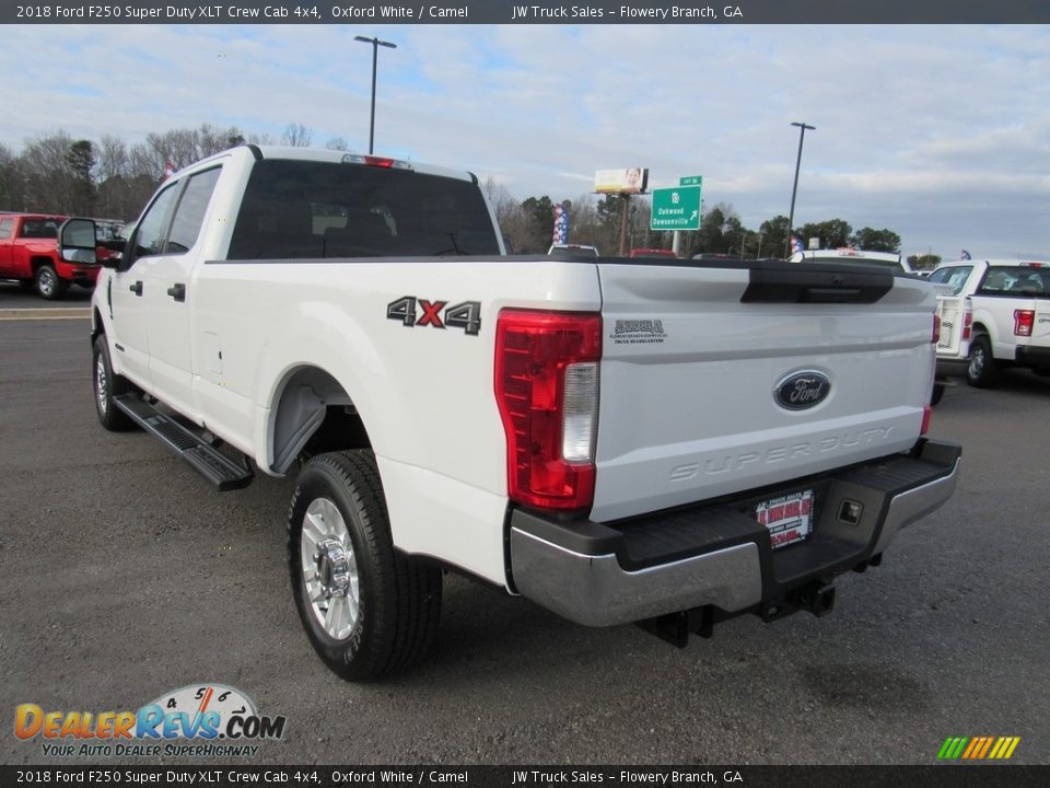 2018 Ford F250 Super Duty XLT Crew Cab 4x4 Oxford White / Camel Photo #3