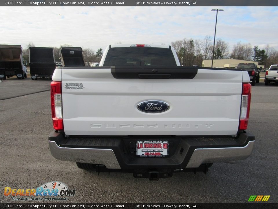 2018 Ford F250 Super Duty XLT Crew Cab 4x4 Oxford White / Camel Photo #4