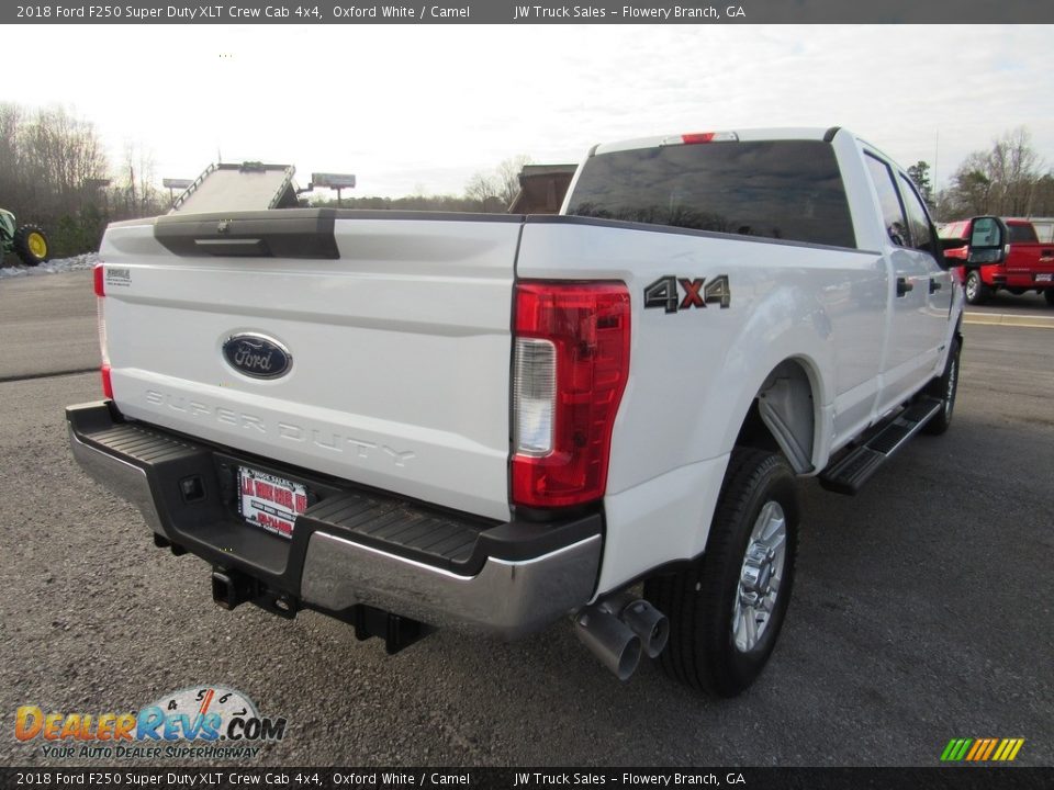 2018 Ford F250 Super Duty XLT Crew Cab 4x4 Oxford White / Camel Photo #5