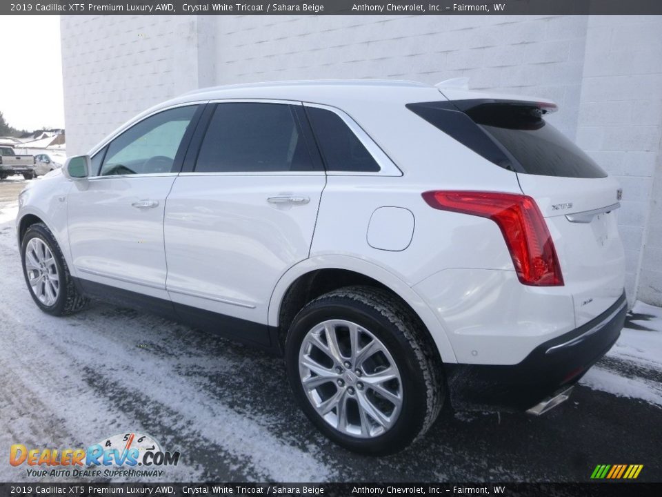 2019 Cadillac XT5 Premium Luxury AWD Crystal White Tricoat / Sahara Beige Photo #6