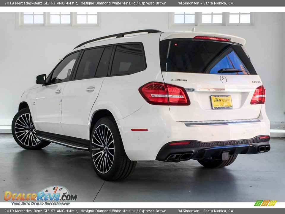 2019 Mercedes-Benz GLS 63 AMG 4Matic designo Diamond White Metallic / Espresso Brown Photo #2