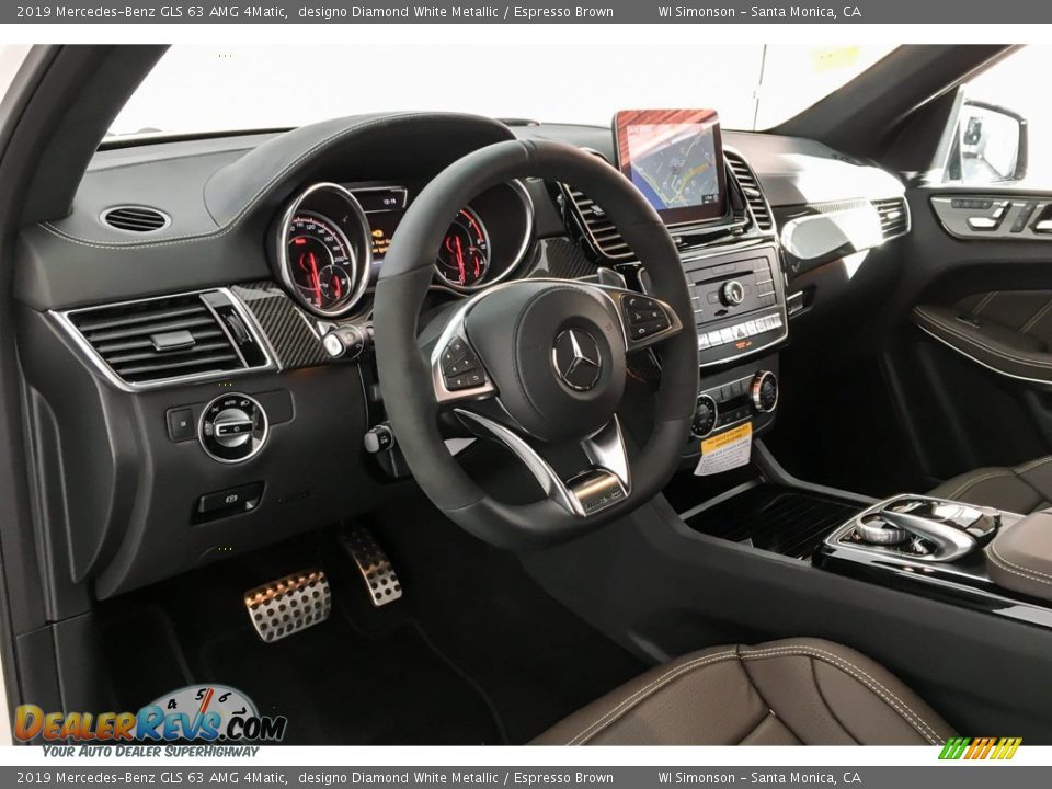 2019 Mercedes-Benz GLS 63 AMG 4Matic designo Diamond White Metallic / Espresso Brown Photo #4