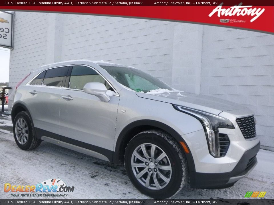 2019 Cadillac XT4 Premium Luxury AWD Radiant Silver Metallic / Sedona/Jet Black Photo #1