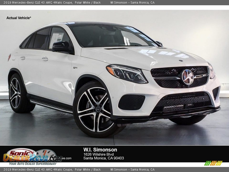 2019 Mercedes-Benz GLE 43 AMG 4Matic Coupe Polar White / Black Photo #1