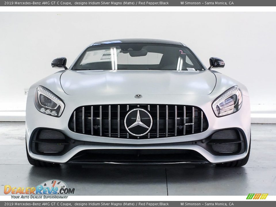 2019 Mercedes-Benz AMG GT C Coupe designo Iridium Silver Magno (Matte) / Red Pepper/Black Photo #2