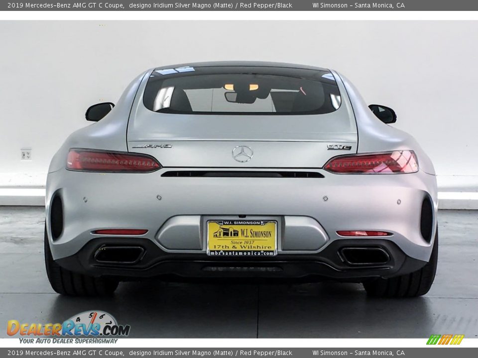 2019 Mercedes-Benz AMG GT C Coupe designo Iridium Silver Magno (Matte) / Red Pepper/Black Photo #3