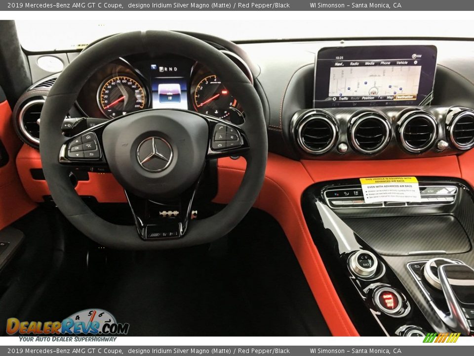 2019 Mercedes-Benz AMG GT C Coupe designo Iridium Silver Magno (Matte) / Red Pepper/Black Photo #4