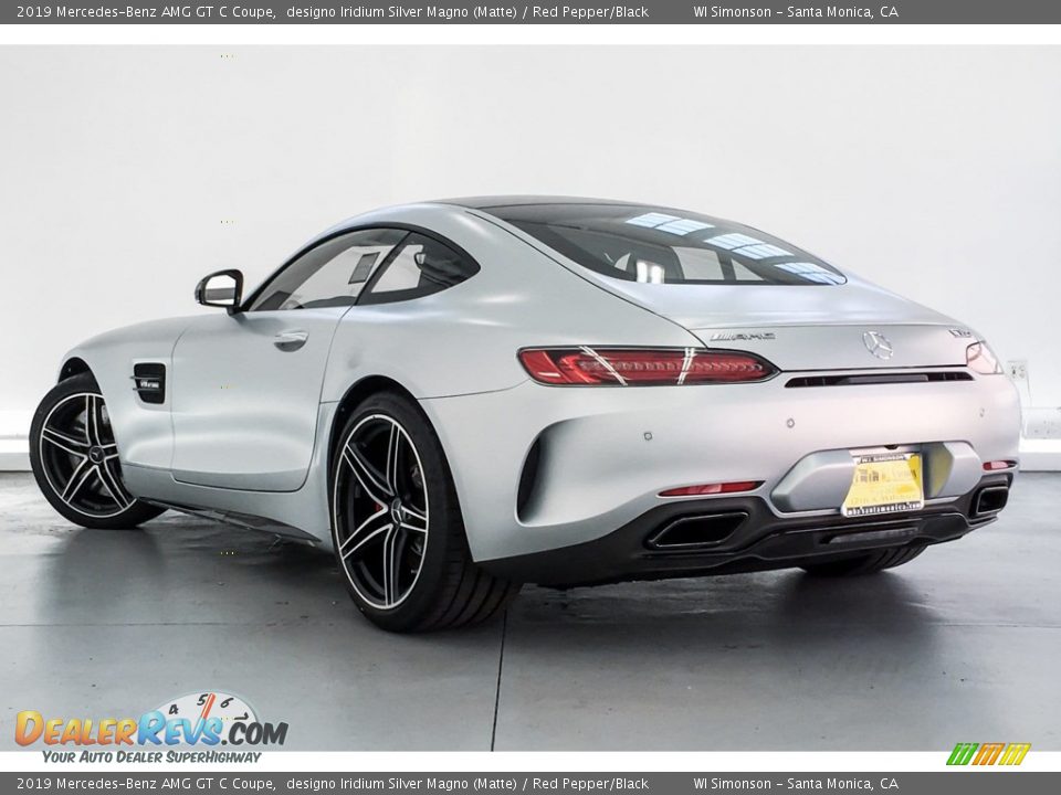 2019 Mercedes-Benz AMG GT C Coupe designo Iridium Silver Magno (Matte) / Red Pepper/Black Photo #10