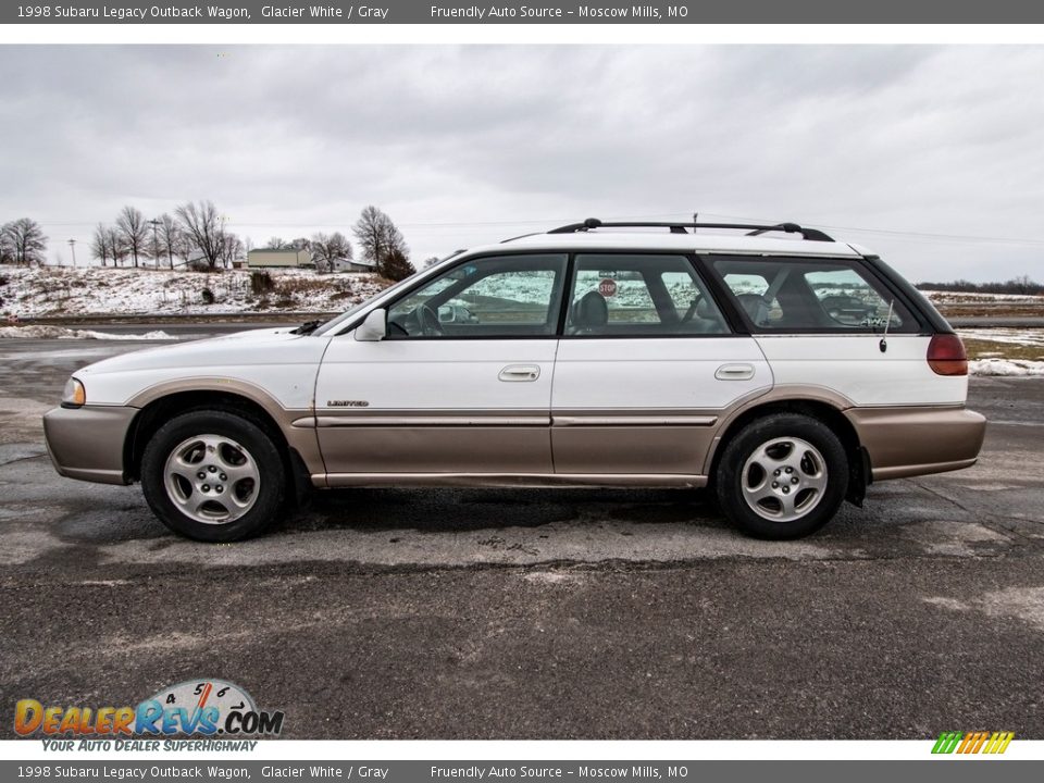 1998 Subaru Legacy Outback Wagon Glacier White / Gray Photo #7