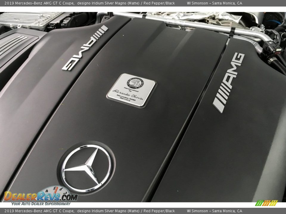 2019 Mercedes-Benz AMG GT C Coupe designo Iridium Silver Magno (Matte) / Red Pepper/Black Photo #29