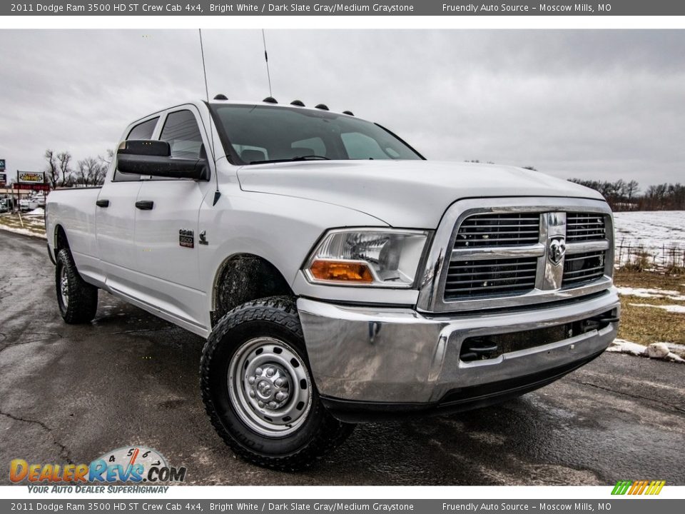 2011 Dodge Ram 3500 HD ST Crew Cab 4x4 Bright White / Dark Slate Gray/Medium Graystone Photo #1
