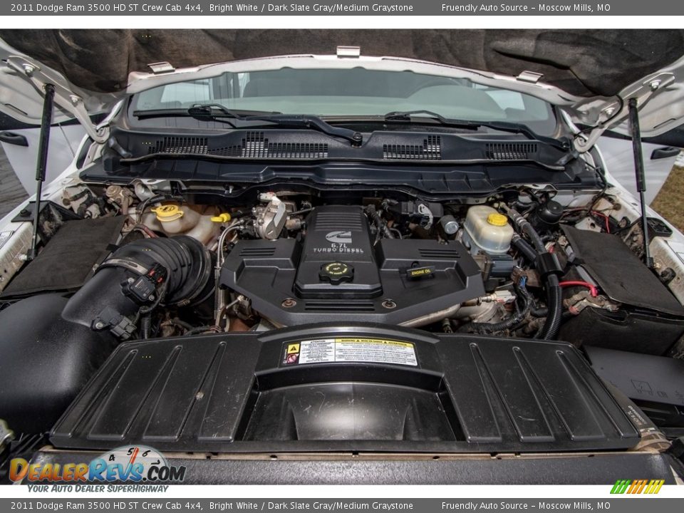 2011 Dodge Ram 3500 HD ST Crew Cab 4x4 Bright White / Dark Slate Gray/Medium Graystone Photo #16