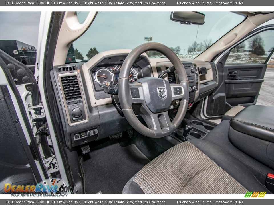 2011 Dodge Ram 3500 HD ST Crew Cab 4x4 Bright White / Dark Slate Gray/Medium Graystone Photo #24