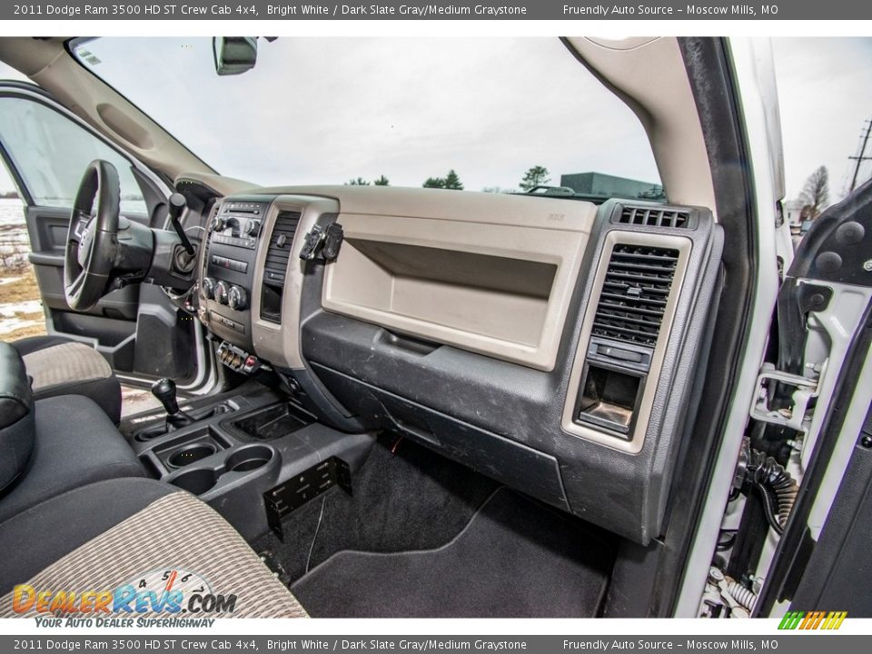 2011 Dodge Ram 3500 HD ST Crew Cab 4x4 Bright White / Dark Slate Gray/Medium Graystone Photo #35