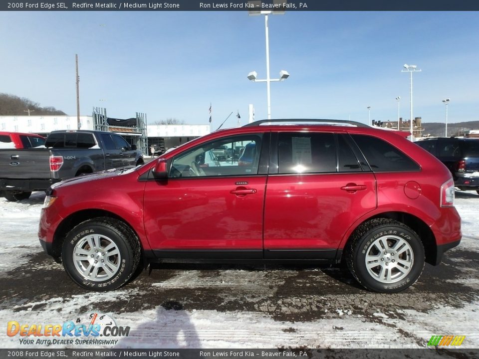 2008 Ford Edge SEL Redfire Metallic / Medium Light Stone Photo #6