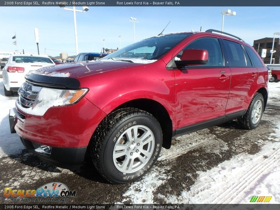 2008 Ford Edge SEL Redfire Metallic / Medium Light Stone Photo #7