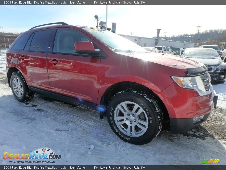 2008 Ford Edge SEL Redfire Metallic / Medium Light Stone Photo #9