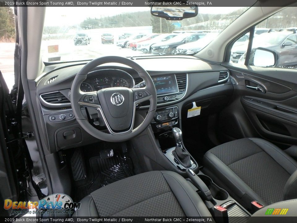 Ebony Interior - 2019 Buick Encore Sport Touring AWD Photo #13