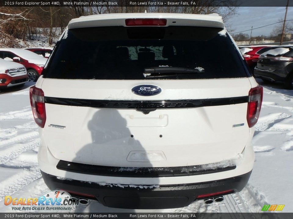 2019 Ford Explorer Sport 4WD White Platinum / Medium Black Photo #3