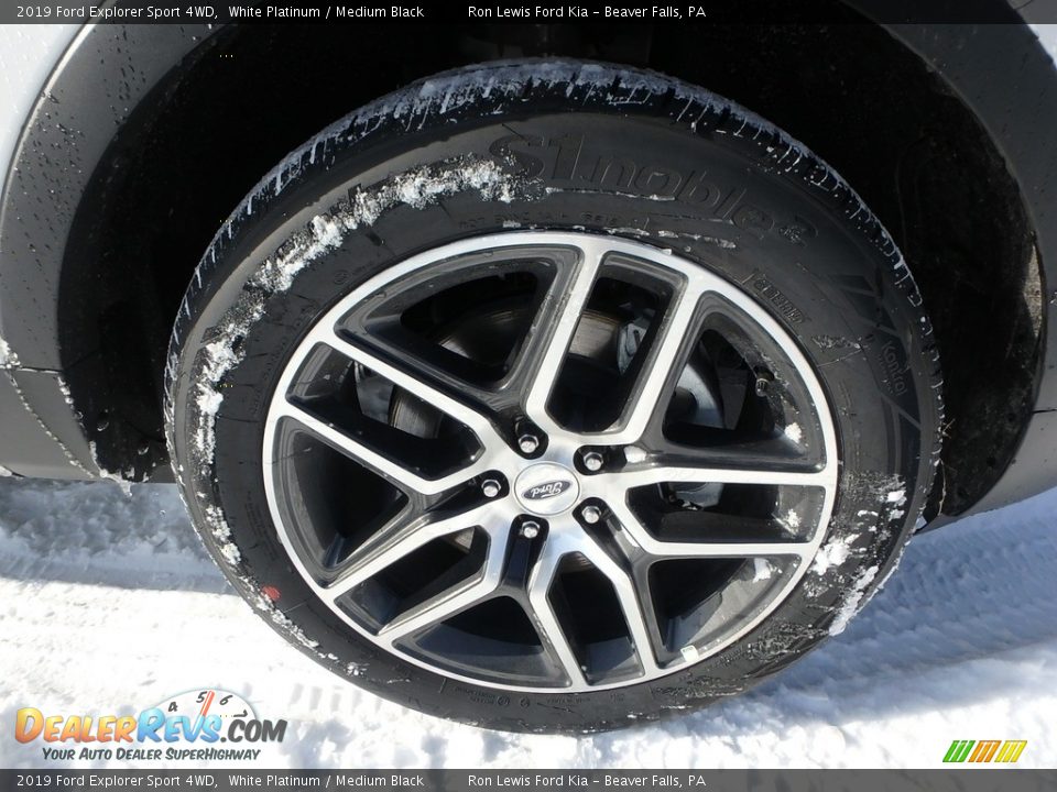 2019 Ford Explorer Sport 4WD White Platinum / Medium Black Photo #10