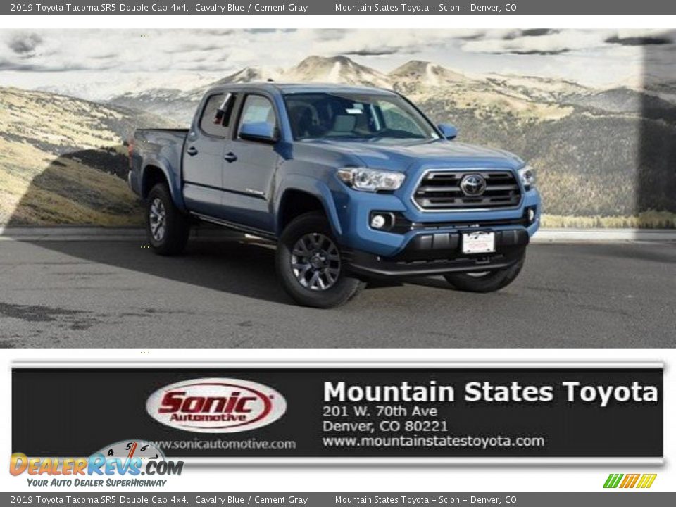 2019 Toyota Tacoma SR5 Double Cab 4x4 Cavalry Blue / Cement Gray Photo #1