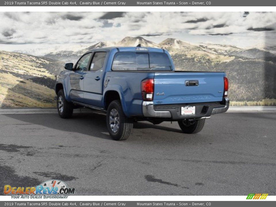 2019 Toyota Tacoma SR5 Double Cab 4x4 Cavalry Blue / Cement Gray Photo #3