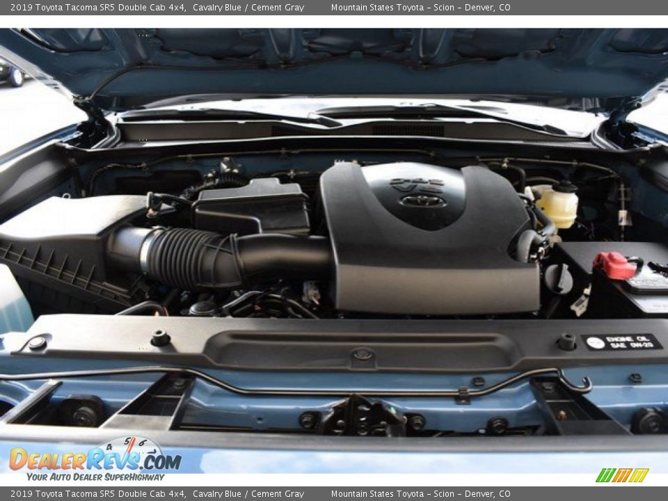 2019 Toyota Tacoma SR5 Double Cab 4x4 Cavalry Blue / Cement Gray Photo #31