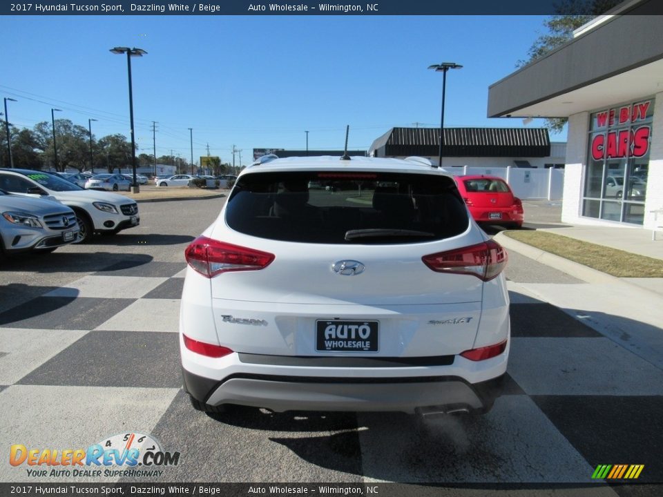 2017 Hyundai Tucson Sport Dazzling White / Beige Photo #4