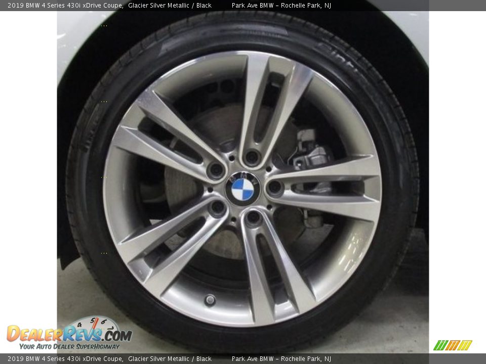 2019 BMW 4 Series 430i xDrive Coupe Glacier Silver Metallic / Black Photo #24