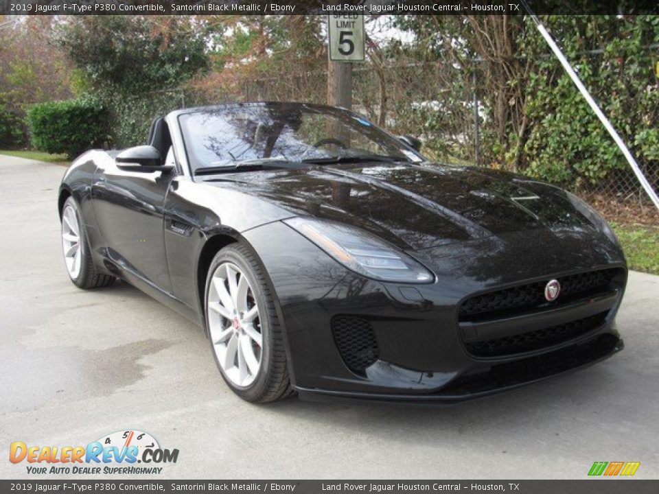 2019 Jaguar F-Type P380 Convertible Santorini Black Metallic / Ebony Photo #2