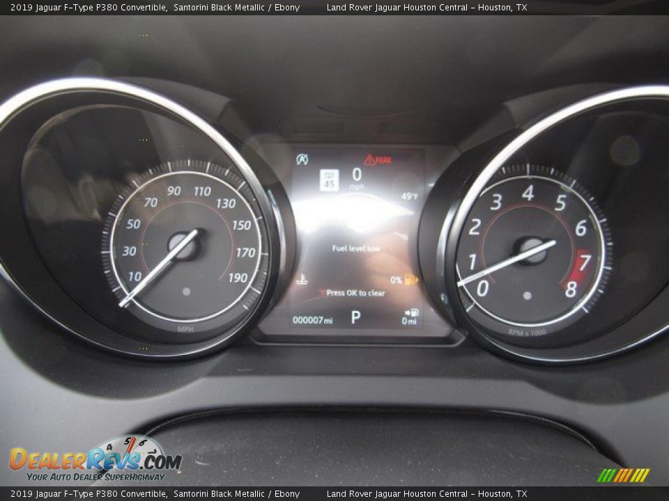 2019 Jaguar F-Type P380 Convertible Gauges Photo #24