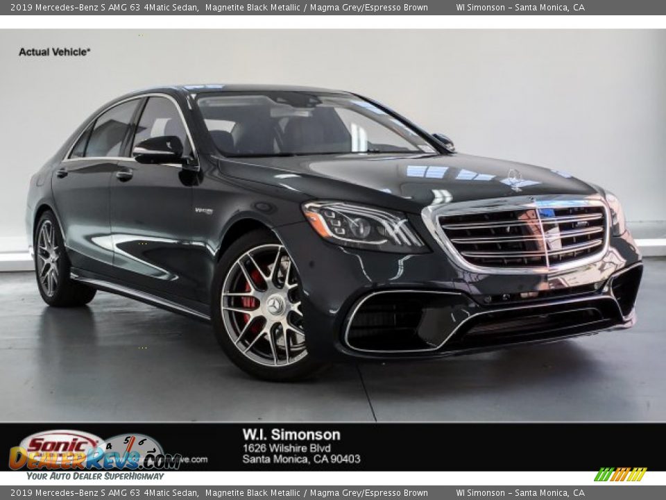2019 Mercedes-Benz S AMG 63 4Matic Sedan Magnetite Black Metallic / Magma Grey/Espresso Brown Photo #1