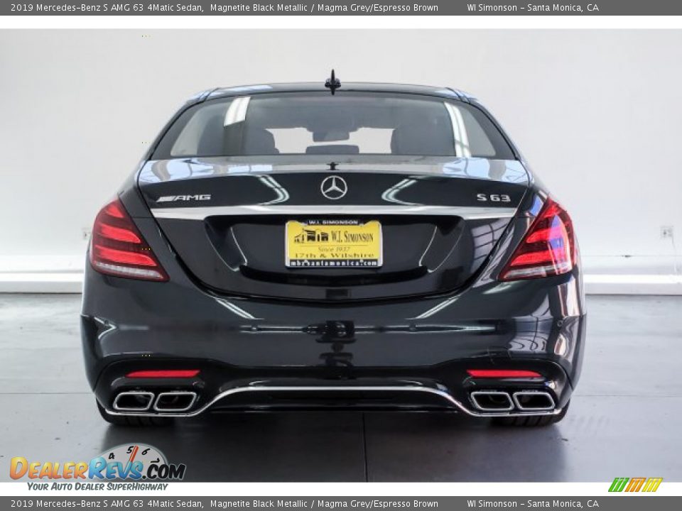 2019 Mercedes-Benz S AMG 63 4Matic Sedan Magnetite Black Metallic / Magma Grey/Espresso Brown Photo #3