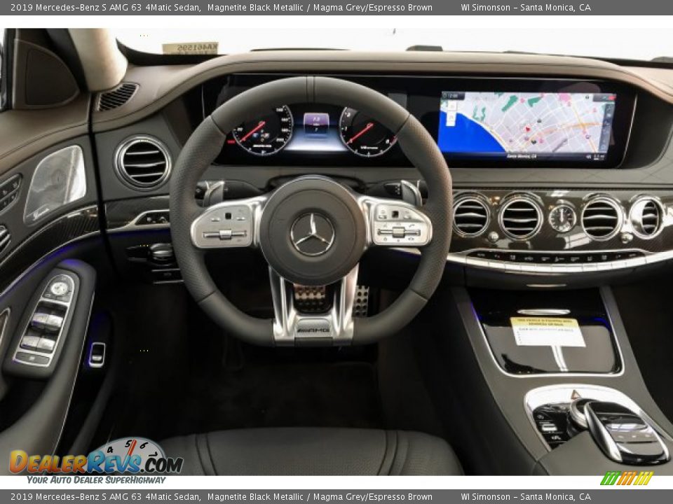 2019 Mercedes-Benz S AMG 63 4Matic Sedan Magnetite Black Metallic / Magma Grey/Espresso Brown Photo #4