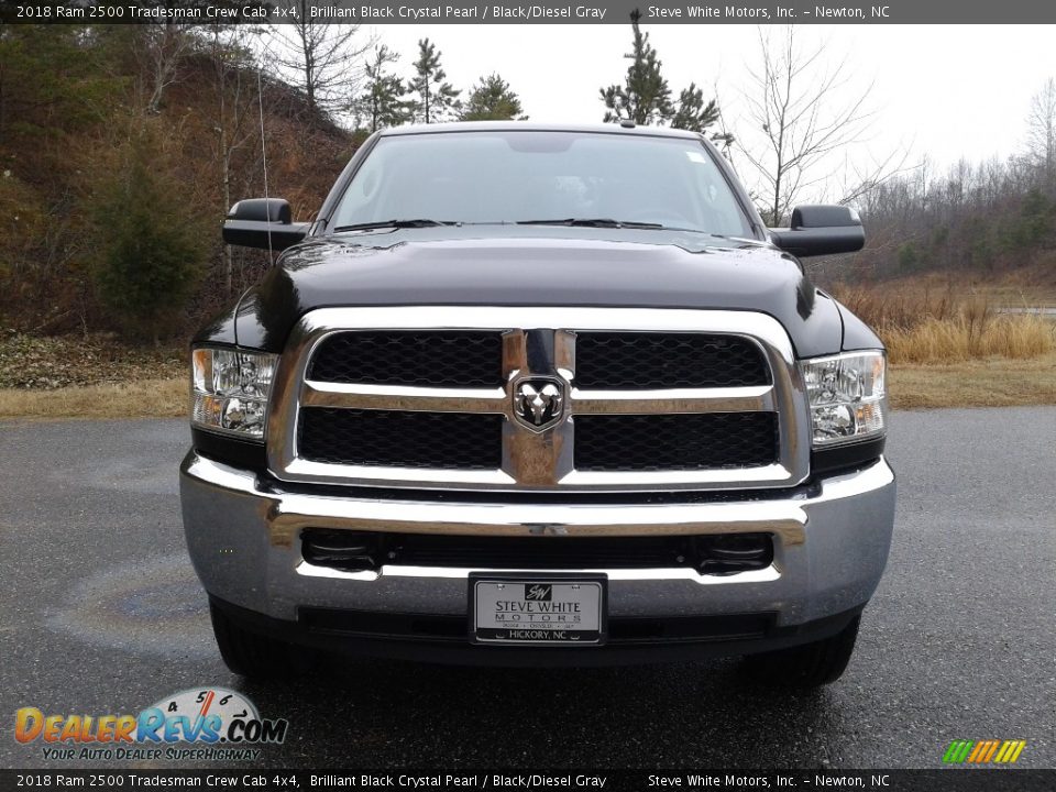 2018 Ram 2500 Tradesman Crew Cab 4x4 Brilliant Black Crystal Pearl / Black/Diesel Gray Photo #3