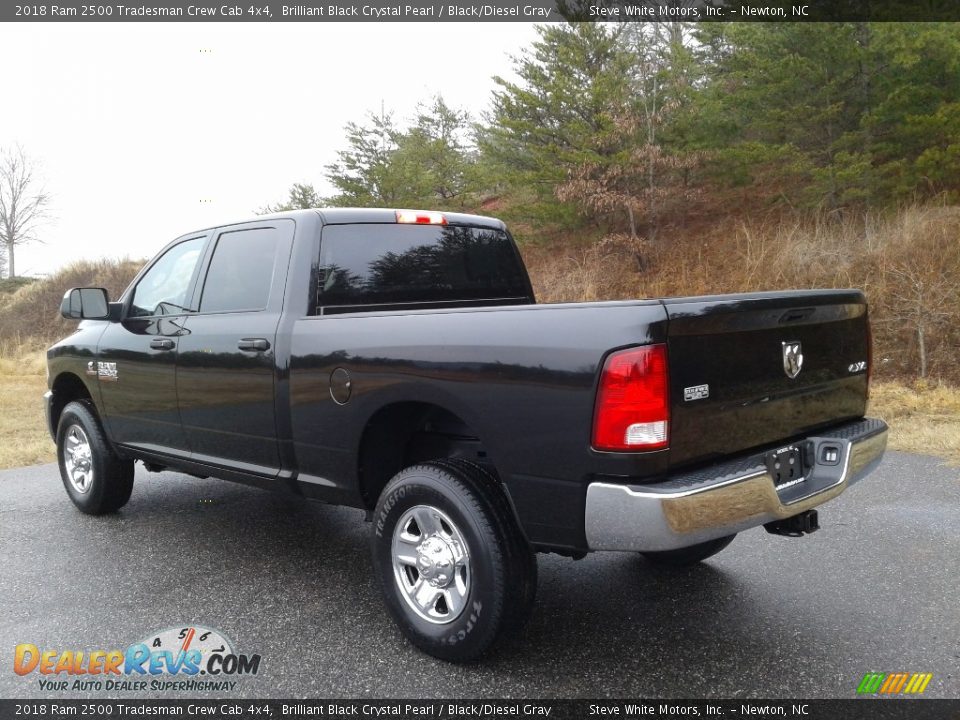 2018 Ram 2500 Tradesman Crew Cab 4x4 Brilliant Black Crystal Pearl / Black/Diesel Gray Photo #8