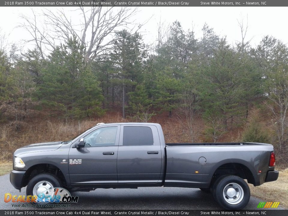 2018 Ram 3500 Tradesman Crew Cab 4x4 Dual Rear Wheel Granite Crystal Metallic / Black/Diesel Gray Photo #1