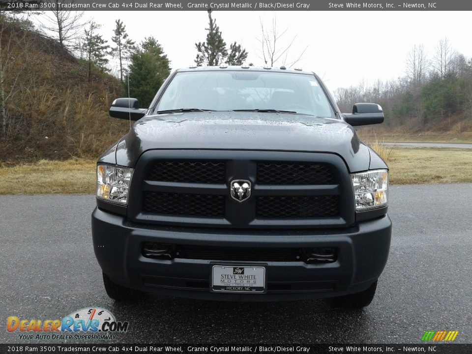 2018 Ram 3500 Tradesman Crew Cab 4x4 Dual Rear Wheel Granite Crystal Metallic / Black/Diesel Gray Photo #3