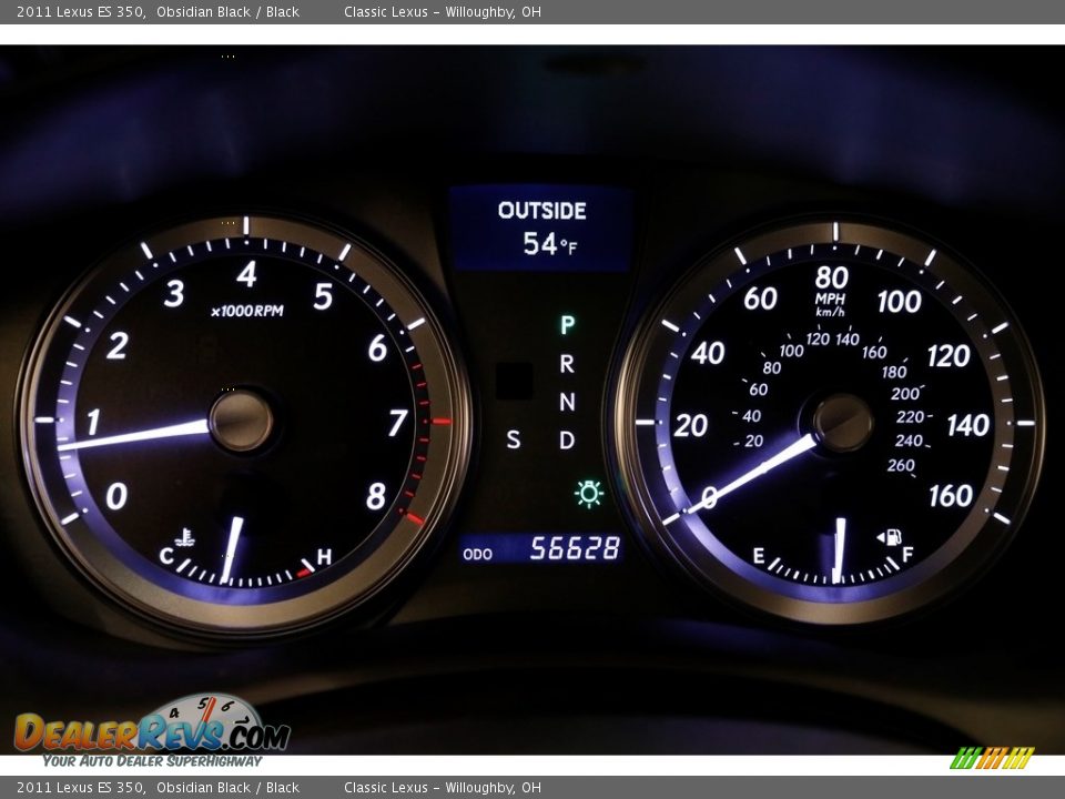 2011 Lexus ES 350 Obsidian Black / Black Photo #9