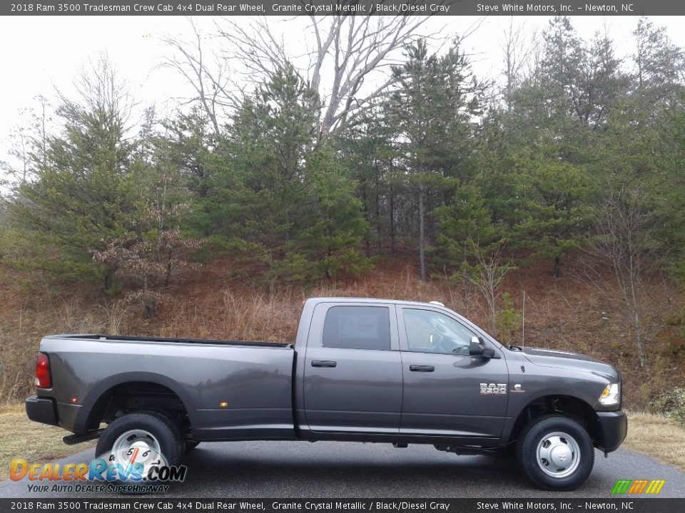 2018 Ram 3500 Tradesman Crew Cab 4x4 Dual Rear Wheel Granite Crystal Metallic / Black/Diesel Gray Photo #5