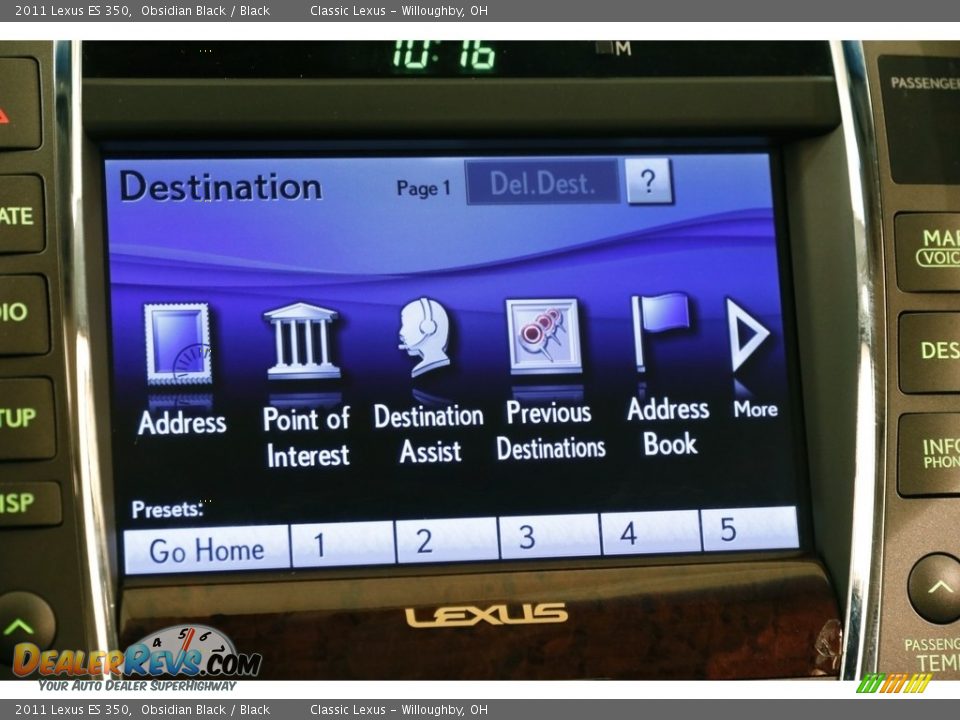 2011 Lexus ES 350 Obsidian Black / Black Photo #12