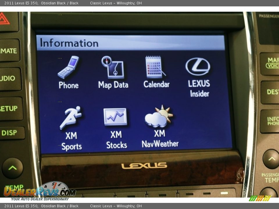 2011 Lexus ES 350 Obsidian Black / Black Photo #14