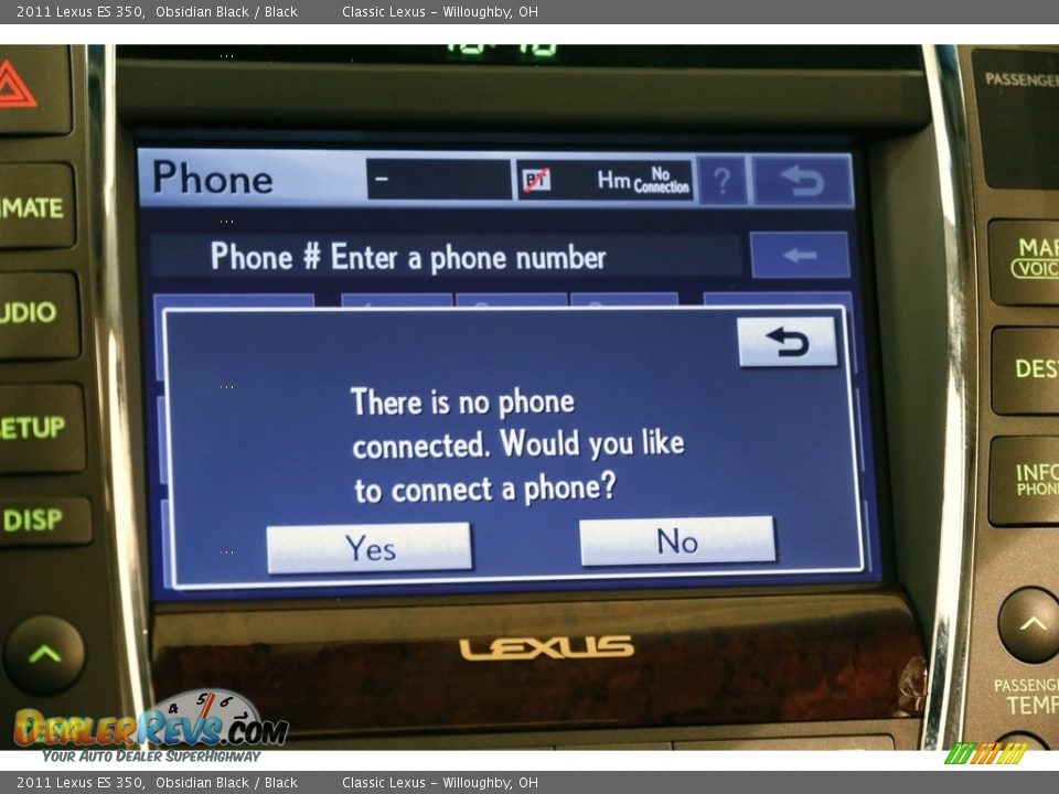 2011 Lexus ES 350 Obsidian Black / Black Photo #15