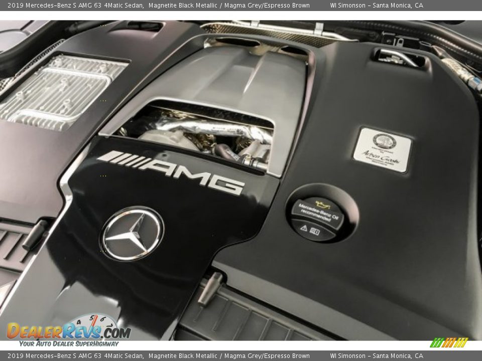 2019 Mercedes-Benz S AMG 63 4Matic Sedan Magnetite Black Metallic / Magma Grey/Espresso Brown Photo #32