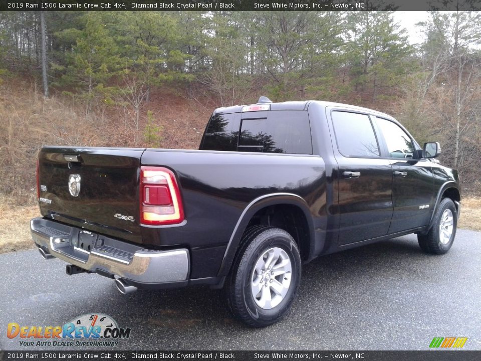 2019 Ram 1500 Laramie Crew Cab 4x4 Diamond Black Crystal Pearl / Black Photo #6