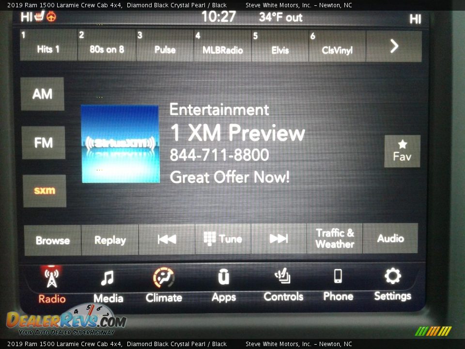 2019 Ram 1500 Laramie Crew Cab 4x4 Diamond Black Crystal Pearl / Black Photo #23