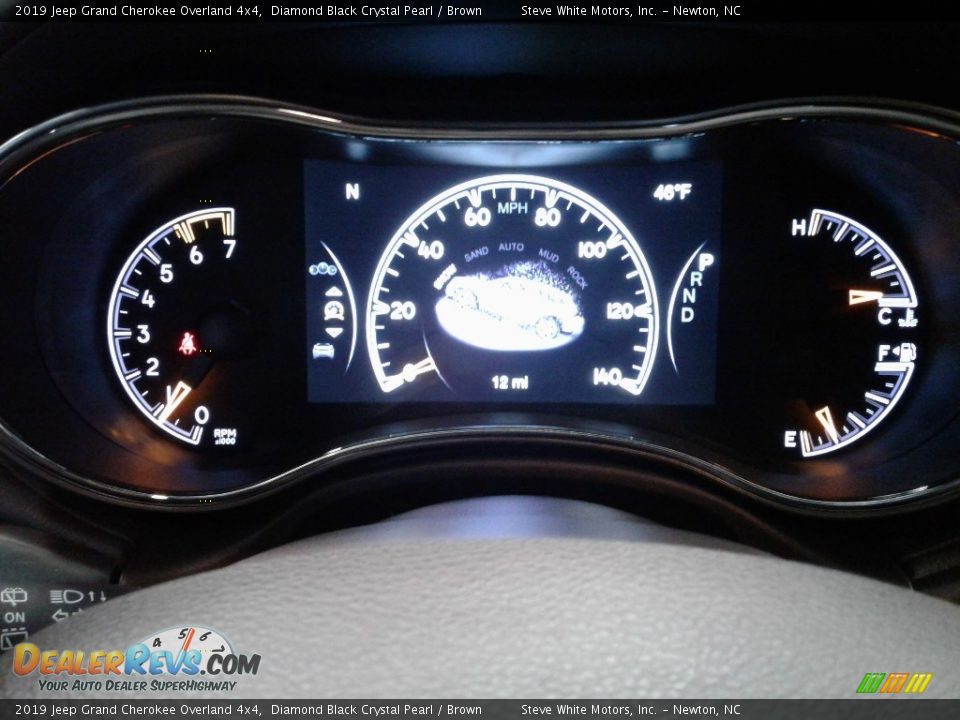 2019 Jeep Grand Cherokee Overland 4x4 Diamond Black Crystal Pearl / Brown Photo #21