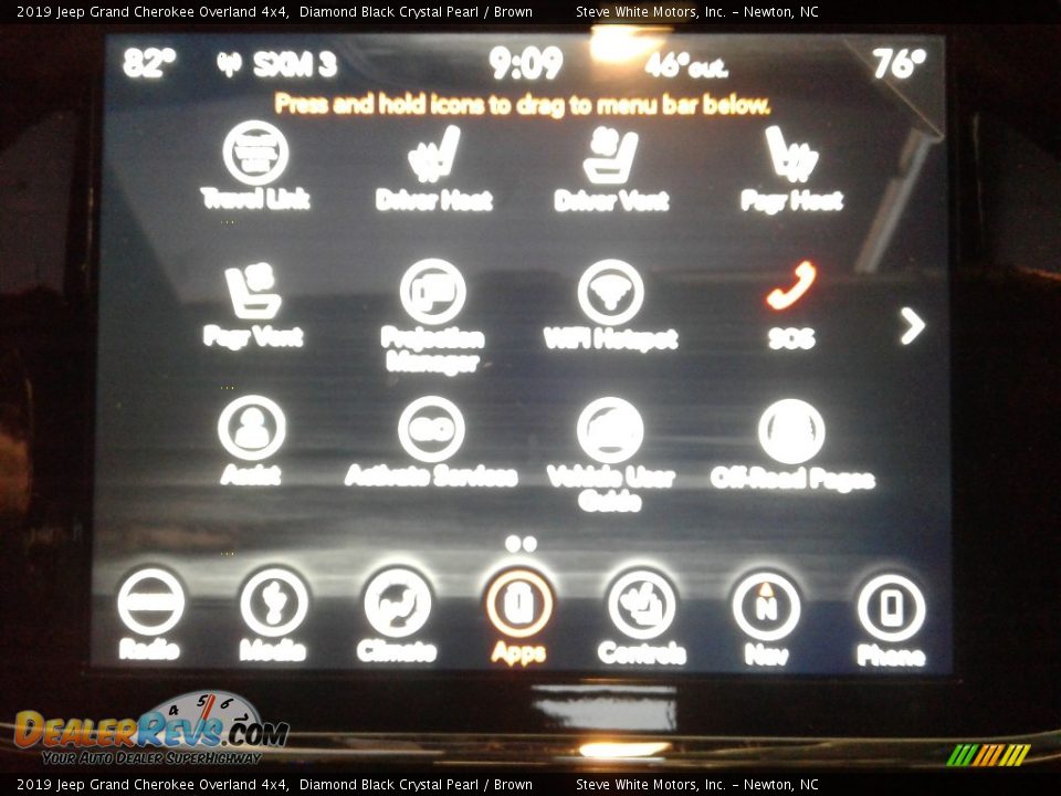 2019 Jeep Grand Cherokee Overland 4x4 Diamond Black Crystal Pearl / Brown Photo #28