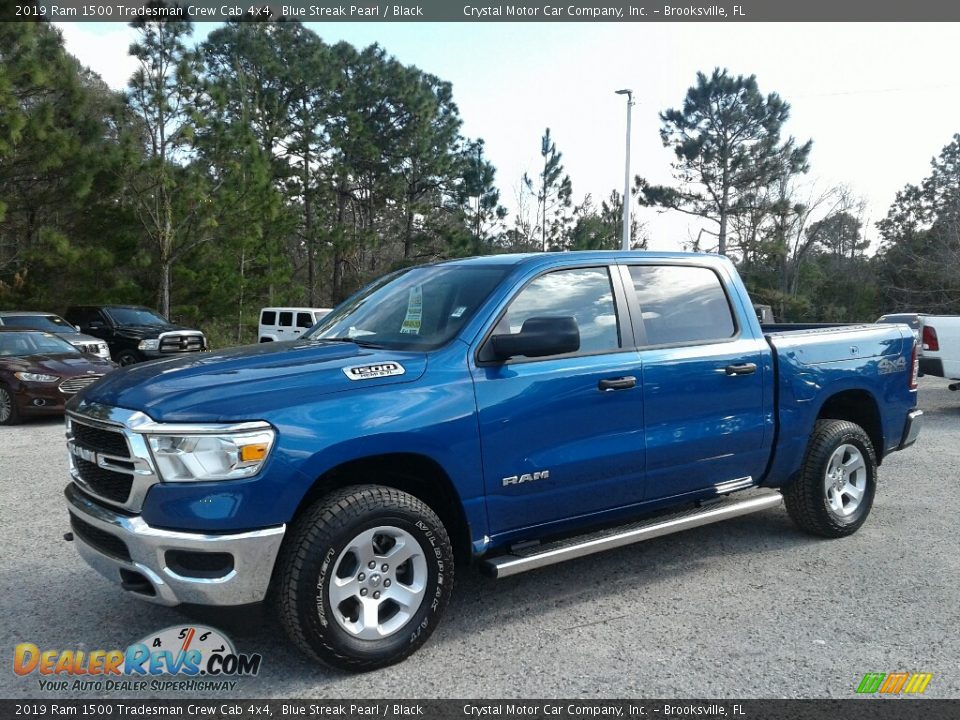 2019 Ram 1500 Tradesman Crew Cab 4x4 Blue Streak Pearl / Black Photo #1