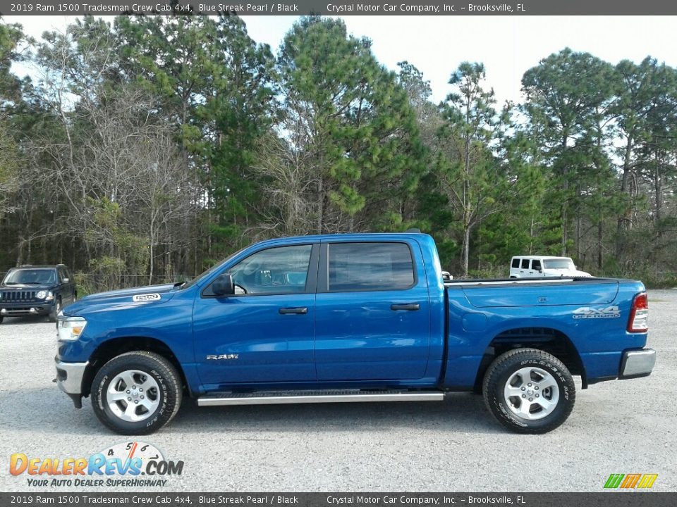 2019 Ram 1500 Tradesman Crew Cab 4x4 Blue Streak Pearl / Black Photo #2